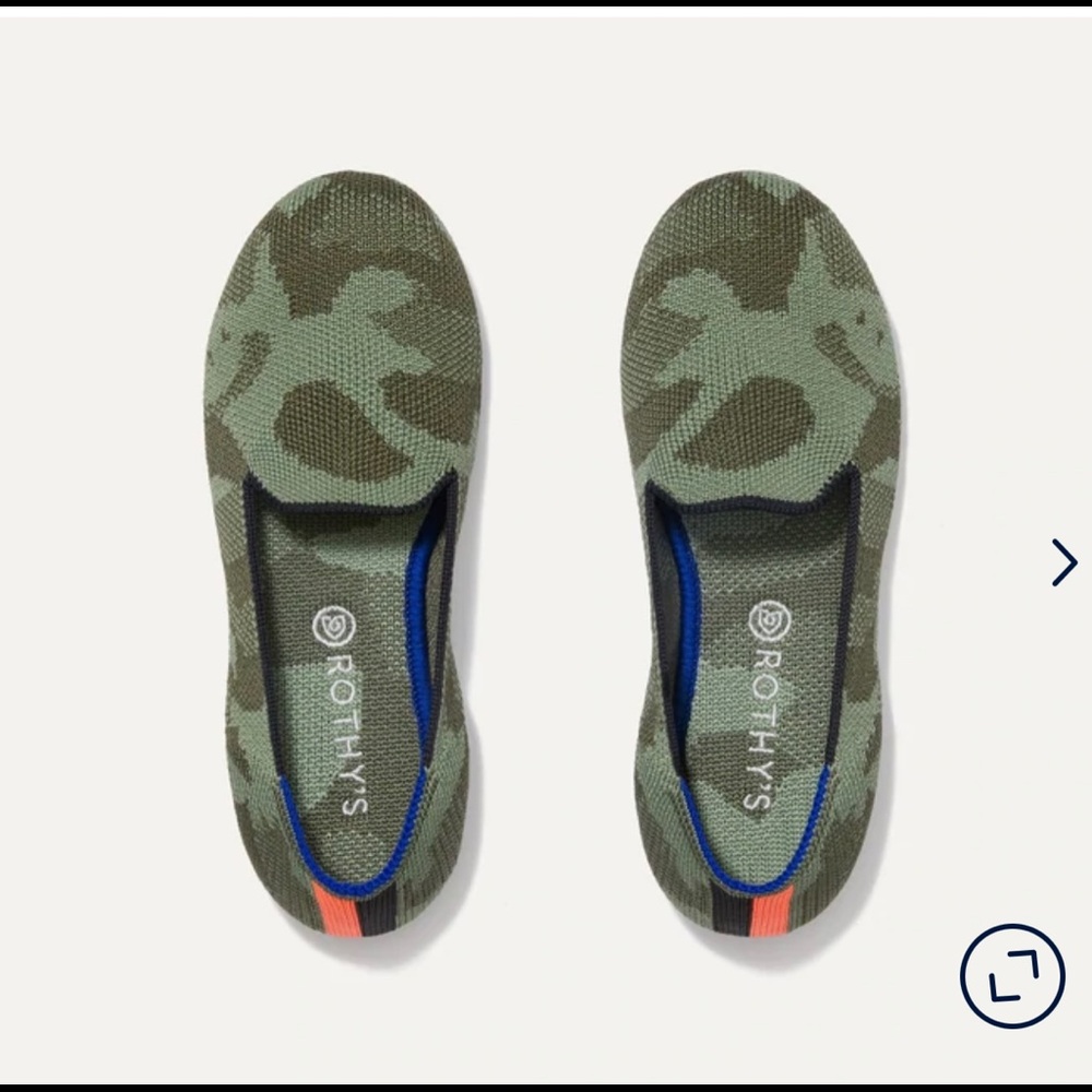 Rothys olive camo loafer